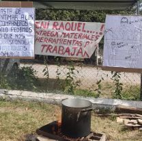 Paro y olla popular: ante el silencio, tomaron el predio de Agua Potable