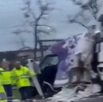 Un hombre estacionó su camioneta en la banquina, se bajó y lo atropelló un camión