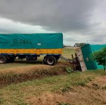 Norteño sufrió un ACV, volvió a manejar el camión. se descompensó y volcó