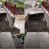 Tormenta en Jujuy: El agua se llevó un puente en San Salvador