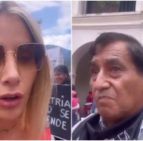 Jujeña encaró a manifestantes por tirar bombas: "¿Para las fiestas no y por el paro si?"