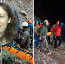 Mega operativo de rescate de la turista encontrada muerta. Así sacaron el cuerpo