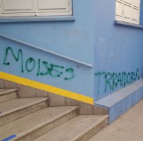 "Moisés traidora": Así amaneció la sede del PJ en Jujuy