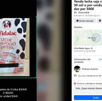 Así se vende la leche en polvo que entregó el Ministerio de Capital Humano