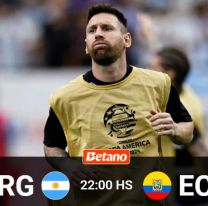 Con Messi desde el arranque, Argentina enfrenta a Ecuador por los cuartos de final de la Copa América