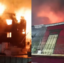 Terrible incendio en un conventillo: varios terminaron en el hospital