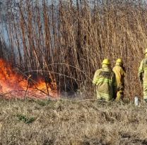 Tremendo incendio a sobre la Ruta 66: Piden circular con precaución