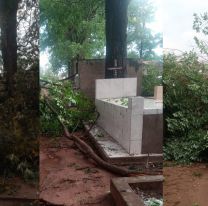 Impresionante: así quedó el cementerio de Libertador tras el temporal