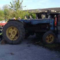 Jujeño machado le apuntó a una casa y la perforó con un tractor