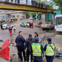 Vieja terminal de Jujuy: manejaba machado y se llevó puesto colectivo, poste y una mujer 