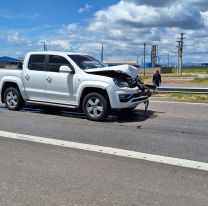  Tremendo choque en la 66: una chata nueva quedó destruida