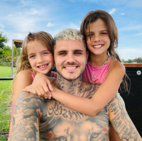 Primera Navidad separado: Mauro Icardi con sus dos hijas y 'palito' para Wanda