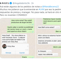 ¿María Becerra es agrandada? Se filtraron los chats de Ángel de Brito