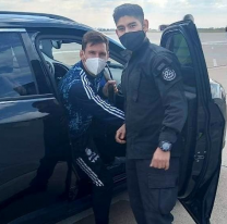 El joven policía norteño que recibió a Messi y Di María campeones de América