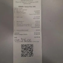 Otra vez hay indignación por el ticket de un restaurante: qué decía y cuánto cobraron