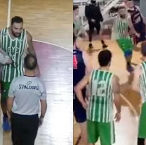 Violento ataque de un jugador a un árbitro. El partido fue suspendido. HAY VIDEO