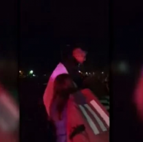 "Se hacía la loca", escracharon a la novia de L-Gante por un accidente vial. HAY VIDEO