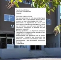 Escrachan a colegio por dar de baja a chicos discapacitados. "Bajan la vara"...