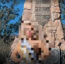 Famosa modelo apareció en el monumento a Güemes y fue furor: "Siiiiii, es ella"
